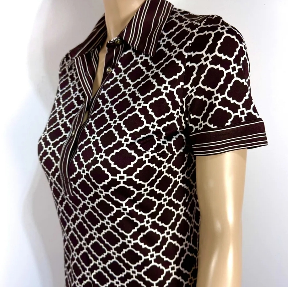 Brown and white etcetera size 4 dress